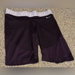 Purple Nike Pro Compression Shorts
